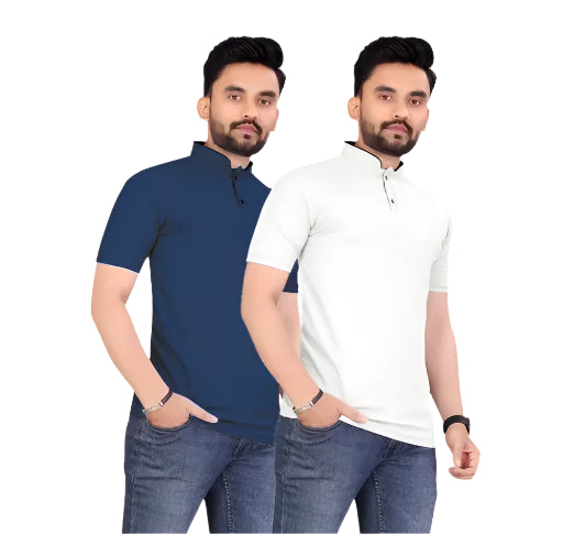 Combo T Shirt Chines Collar Pack Of 2 T Shirt