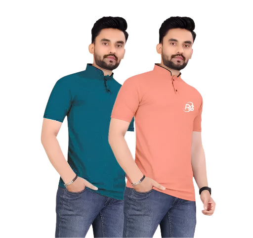 Combo T Shirt Chines Collar Pack Of 2 T Shirt