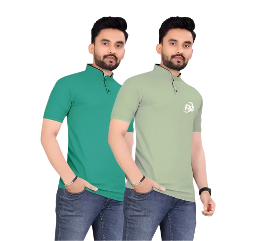 Combo T Shirt Chines Collar Pack Of 2 T Shirt